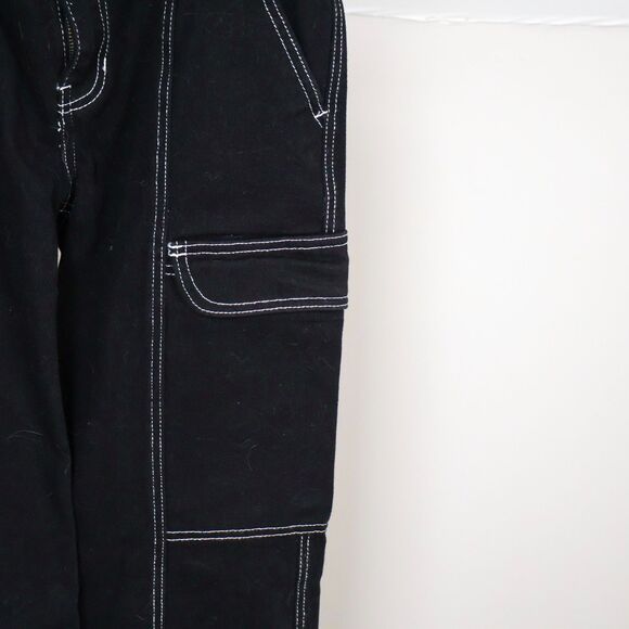 Pacsun Black Low Rise Puddle Cargo Pants Small - Picture 8 of 10